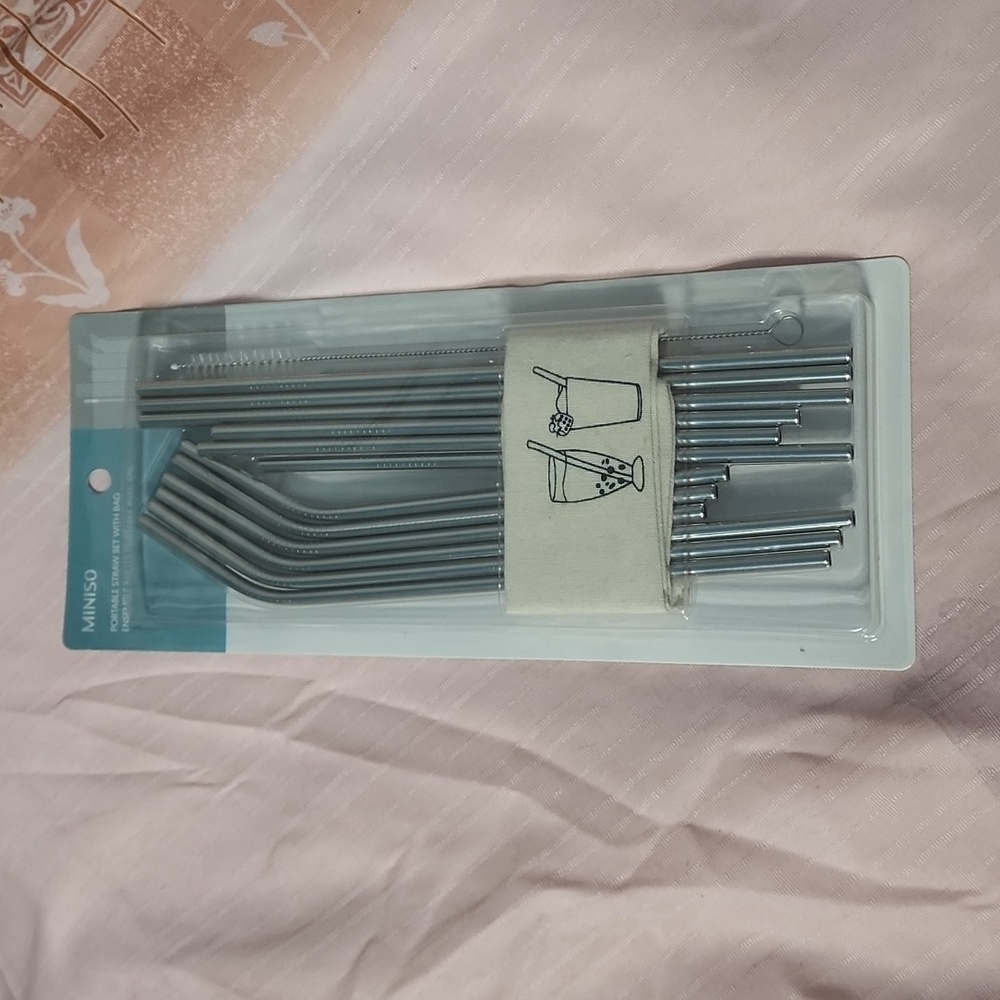 Stainless Steel Portable Straws with bag